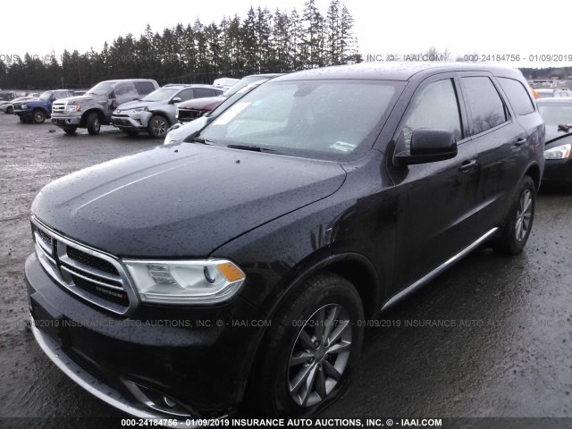 1C4RDHAG8HC745952 - 2017 DODGE DURANGO SXT BLACK photo 2