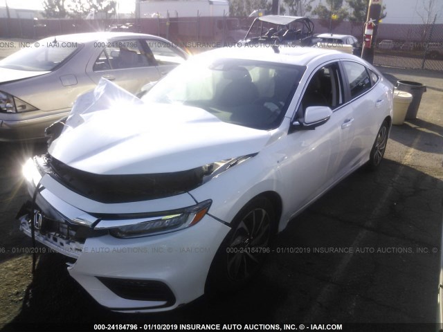 19XZE4F9XKE000572 - 2019 HONDA INSIGHT TOURING WHITE photo 2