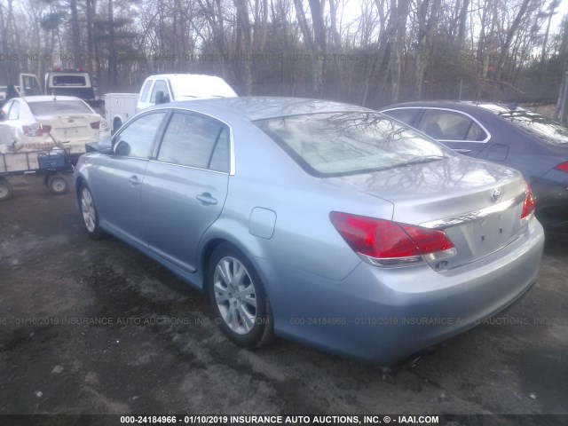 4T1BK3DB3BU380636 - 2011 TOYOTA AVALON LIMITED Light Blue photo 3