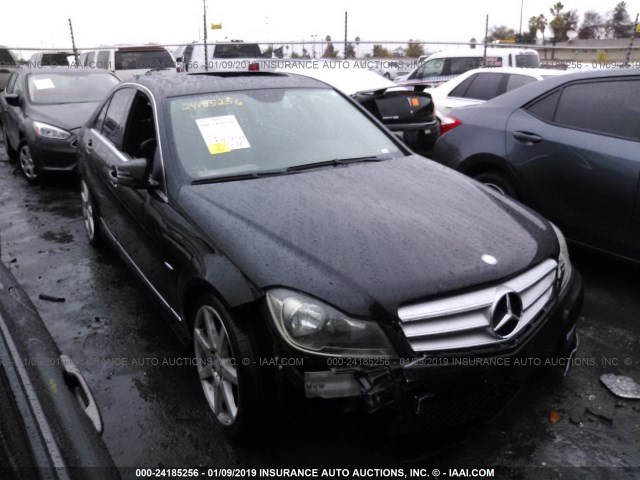 WDDGF4HB1CR198121 - 2012 MERCEDES-BENZ C 250 BLACK photo 1