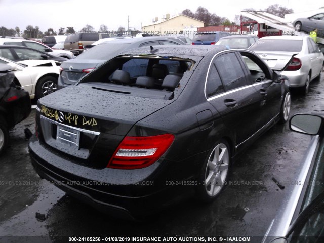 WDDGF4HB1CR198121 - 2012 MERCEDES-BENZ C 250 BLACK photo 4