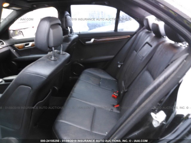 WDDGF4HB1CR198121 - 2012 MERCEDES-BENZ C 250 BLACK photo 8