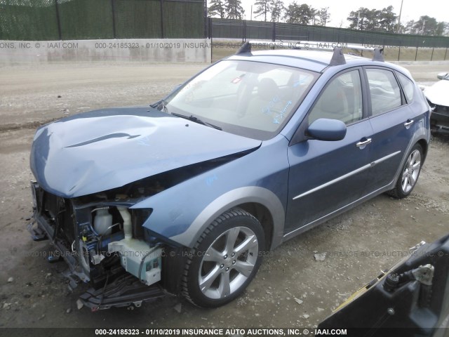 JF1GH63639G824417 - 2009 SUBARU IMPREZA OUTBACK SPORT BLUE photo 2