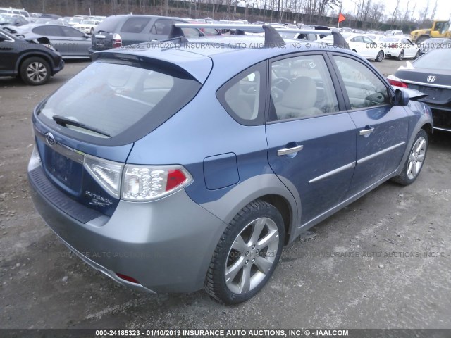 JF1GH63639G824417 - 2009 SUBARU IMPREZA OUTBACK SPORT BLUE photo 4