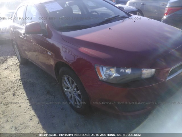 JA32U2FU7AU013758 - 2010 MITSUBISHI LANCER ES/ES SPORT RED photo 6