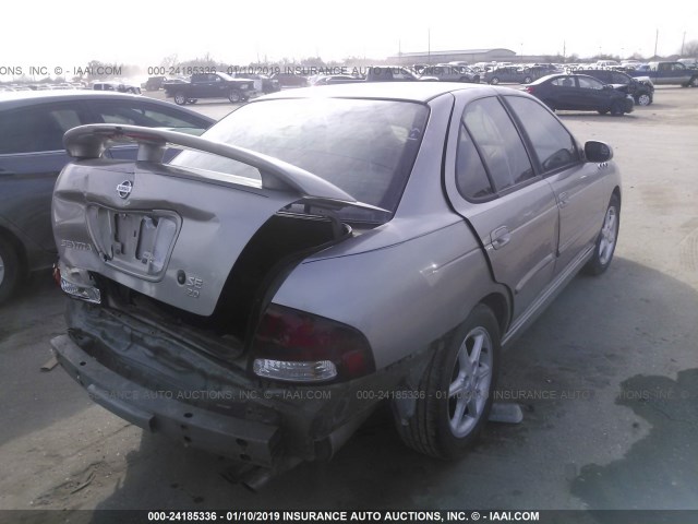 3N1BB51D01L107476 - 2001 NISSAN SENTRA SE TAN photo 4