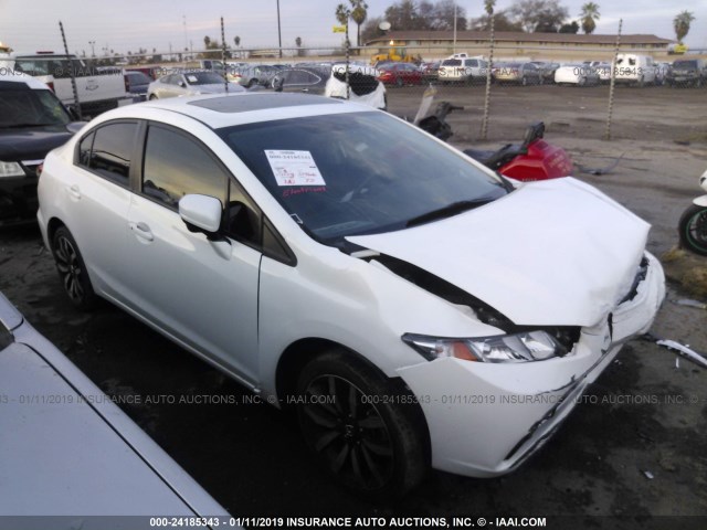 19XFB2F93EE244567 - 2014 HONDA CIVIC EXL WHITE photo 1