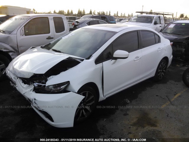 19XFB2F93EE244567 - 2014 HONDA CIVIC EXL WHITE photo 2