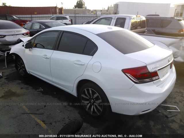 19XFB2F93EE244567 - 2014 HONDA CIVIC EXL WHITE photo 3