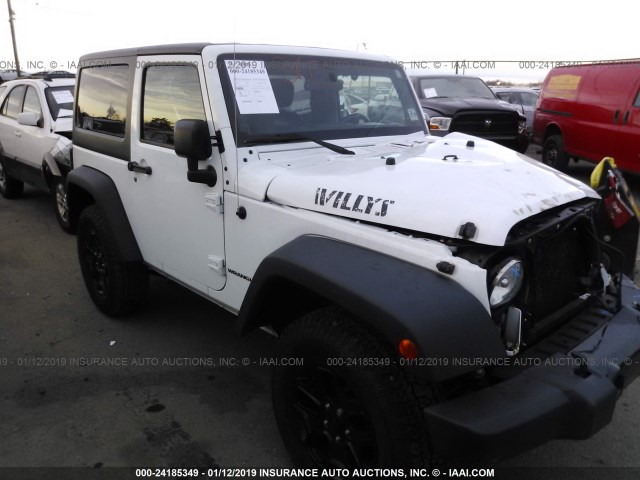 1C4AJWAG0EL296272 - 2014 JEEP WRANGLER SPORT WHITE photo 1