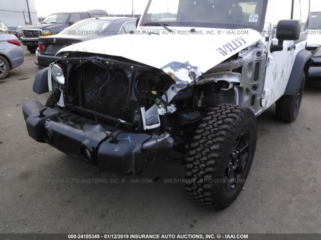 1C4AJWAG0EL296272 - 2014 JEEP WRANGLER SPORT WHITE photo 6