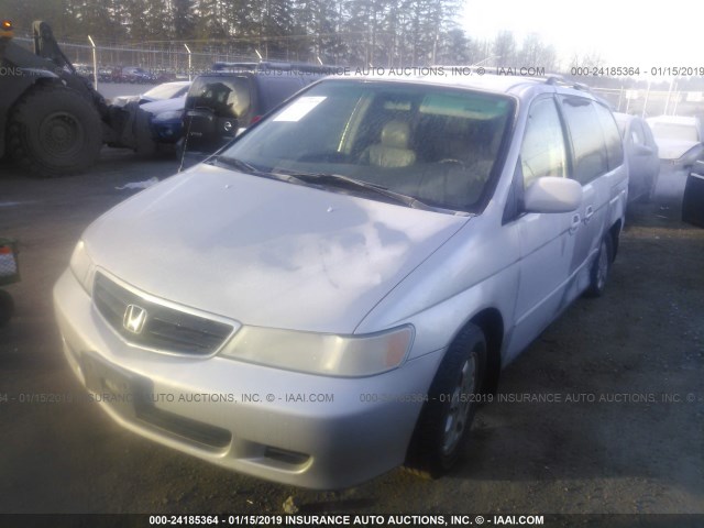 5FNRL18954B046082 - 2004 HONDA ODYSSEY EXL SILVER photo 2