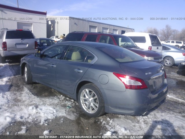 1N4AA51E79C813135 - 2009 NISSAN MAXIMA S/SV GRAY photo 3