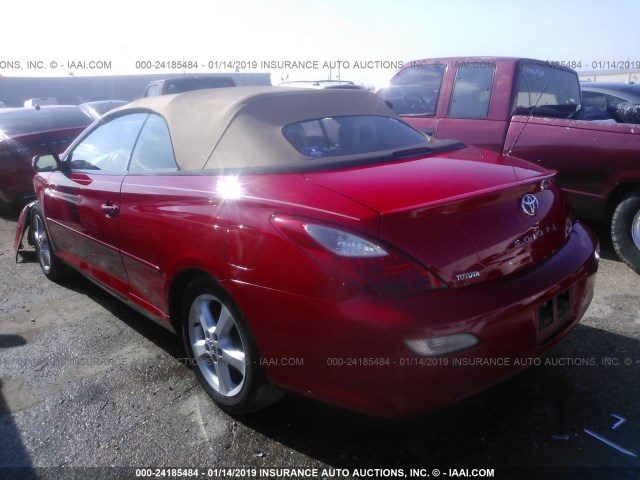 4T1FA38P97U134370 - 2007 TOYOTA CAMRY SOLARA SE/SLE RED photo 3