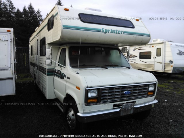 1FDKE30G3MHB23464 - 1991 FORD ECONOLINE E350 CUTAWAY VAN BEIGE photo 1