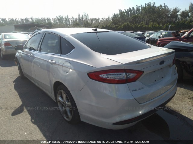 3FA6P0HD8ER397452 - 2014 FORD FUSION SE WHITE photo 3