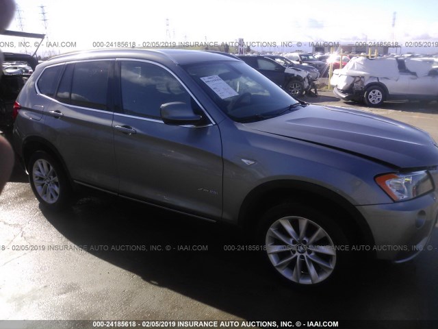 5UXWX9C54D0A14766 - 2013 BMW X3 XDRIVE28I GRAY photo 1