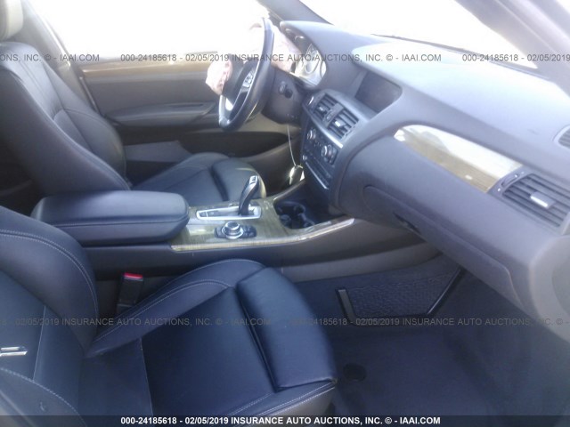 5UXWX9C54D0A14766 - 2013 BMW X3 XDRIVE28I GRAY photo 5