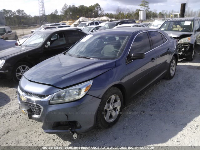 1G11B5SLXFF275828 - 2015 CHEVROLET MALIBU LS ლურჯი ფოტო 2