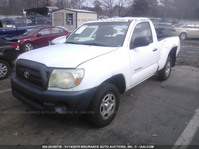 5TENX22N77Z400590 - 2007 TOYOTA TACOMA WHITE photo 2