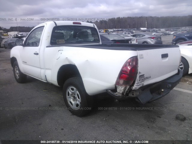 5TENX22N77Z400590 - 2007 TOYOTA TACOMA WHITE photo 3