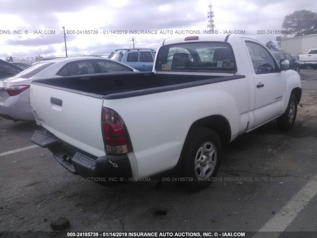 5TENX22N77Z400590 - 2007 TOYOTA TACOMA WHITE photo 4