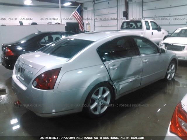 1N4BA41E26C822965 - 2006 NISSAN MAXIMA SE/SL SILVER photo 4