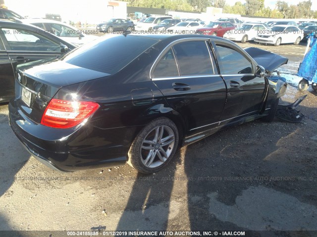 WDDGF4HBXDR251710 - 2013 MERCEDES-BENZ C 250 BLACK photo 4