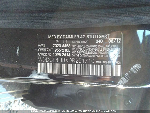 WDDGF4HBXDR251710 - 2013 MERCEDES-BENZ C 250 BLACK photo 9