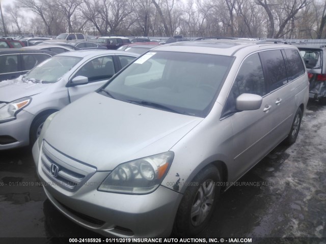 5FNRL38736B052461 - 2006 HONDA ODYSSEY EXL SILVER photo 2