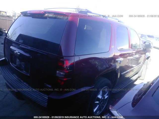 1GNFK33049R295783 - 2009 CHEVROLET TAHOE K1500 LTZ RED photo 4