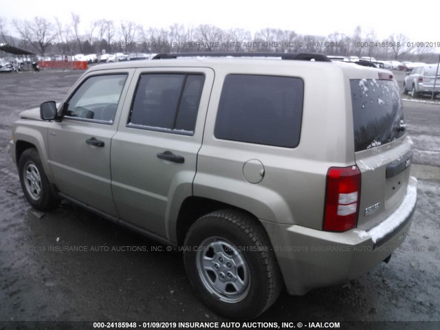 1J4FT28A69D160488 - 2009 JEEP PATRIOT SPORT TAN photo 3