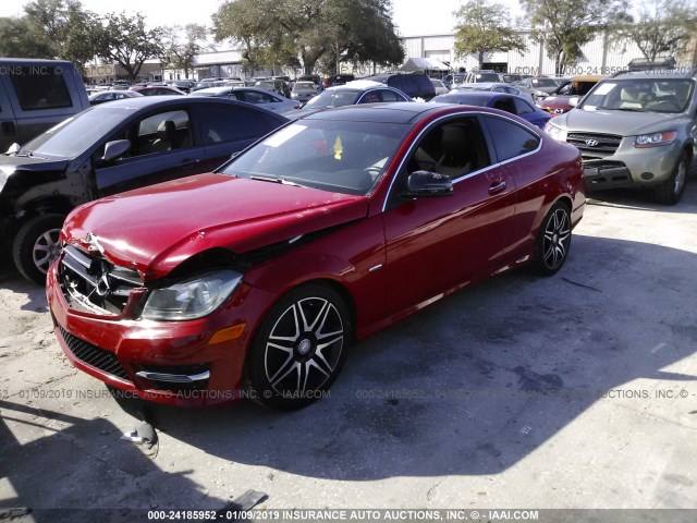 WDDGJ4HB6EG161319 - 2014 MERCEDES-BENZ C 250 RED photo 2