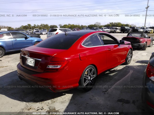 WDDGJ4HB6EG161319 - 2014 MERCEDES-BENZ C 250 RED photo 4