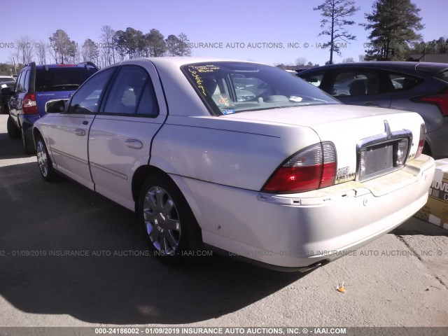 1LNHM87A65Y665591 - 2005 LINCOLN LS WHITE photo 3