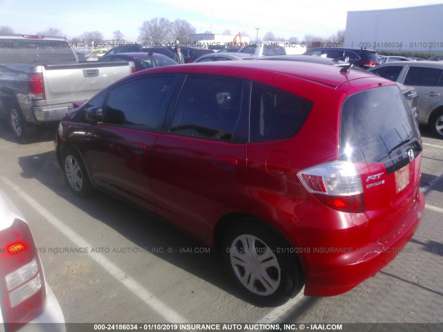 JHMGE8G20AC008569 - 2010 HONDA FIT RED photo 3