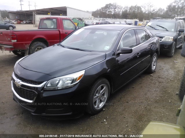 1G11B5SLXFF252002 - 2015 CHEVROLET MALIBU LS შავი ფოტო 2