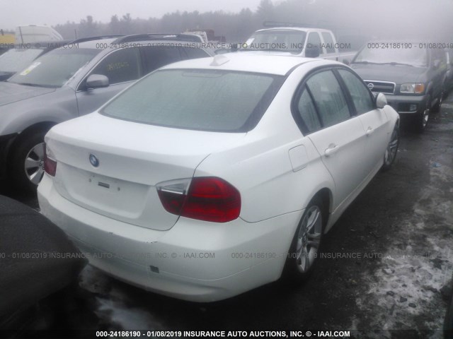 WBAVC73508KX92788 - 2008 BMW 328 XI SULEV WHITE photo 4