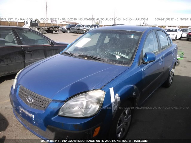 KNADE223396510050 - 2009 KIA RIO LX/SX BLUE photo 2