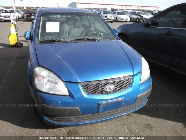 KNADE223396510050 - 2009 KIA RIO LX/SX BLUE photo 6