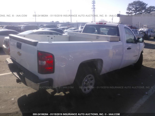 1GCNCPEX9DZ136026 - 2013 CHEVROLET SILVERADO C1500 WHITE photo 4