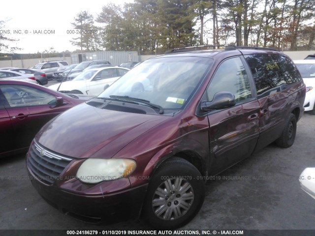 2A4GP44R57R100177 - 2007 CHRYSLER TOWN & COUNTRY LX BURGUNDY photo 2