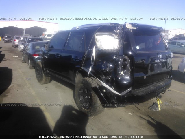 JTEBU5JR5E5165118 - 2014 TOYOTA 4RUNNER SR5/LIMITED/TRAIL BLACK photo 3