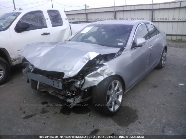 1G6AB5RA5D0113023 - 2013 CADILLAC ATS LUXURY SILVER photo 2