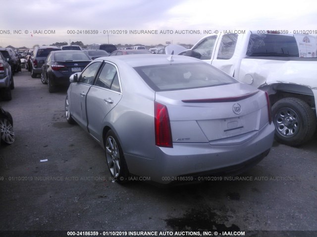 1G6AB5RA5D0113023 - 2013 CADILLAC ATS LUXURY SILVER photo 3