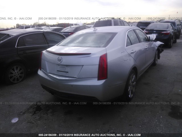 1G6AB5RA5D0113023 - 2013 CADILLAC ATS LUXURY SILVER photo 4