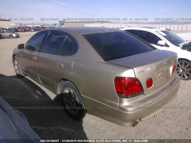 JT8BD69S730187275 - 2003 LEXUS GS 300 GOLD photo 3