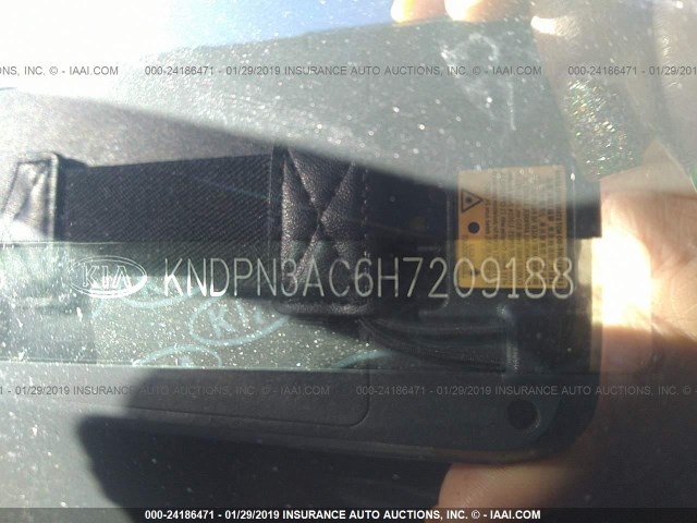 KNDPN3AC6H7209188 - 2017 KIA SPORTAGE EX BLACK photo 9