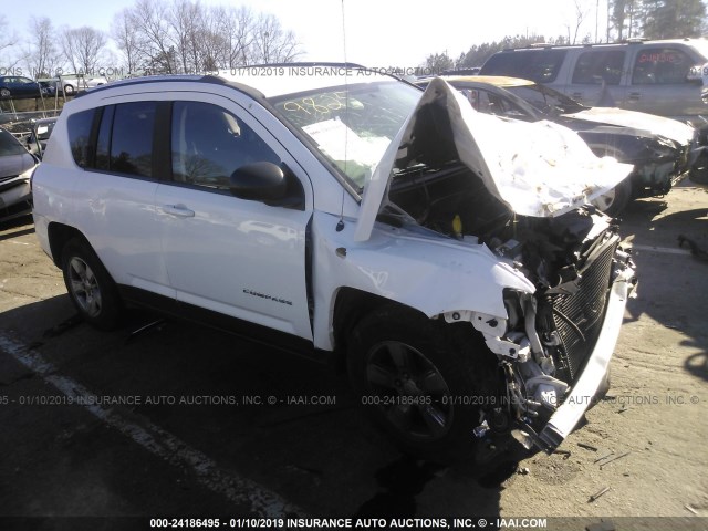 1C4NJCBA7ED749825 - 2014 JEEP COMPASS SPORT WHITE photo 1