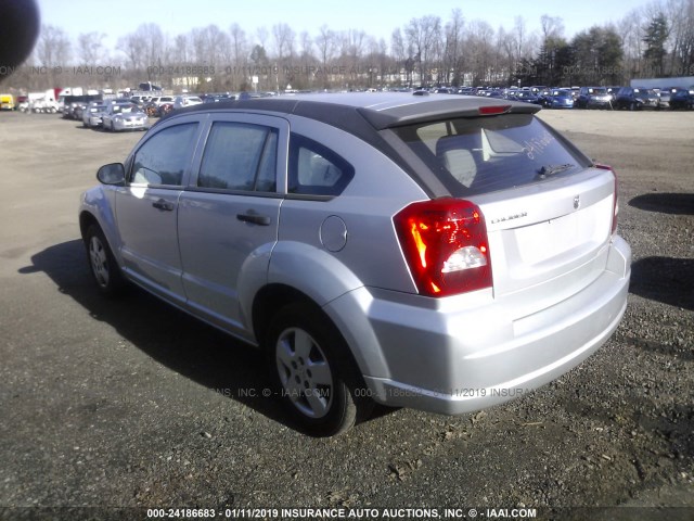 1B3HB28BX7D506583 - 2007 DODGE CALIBER SILVER photo 3